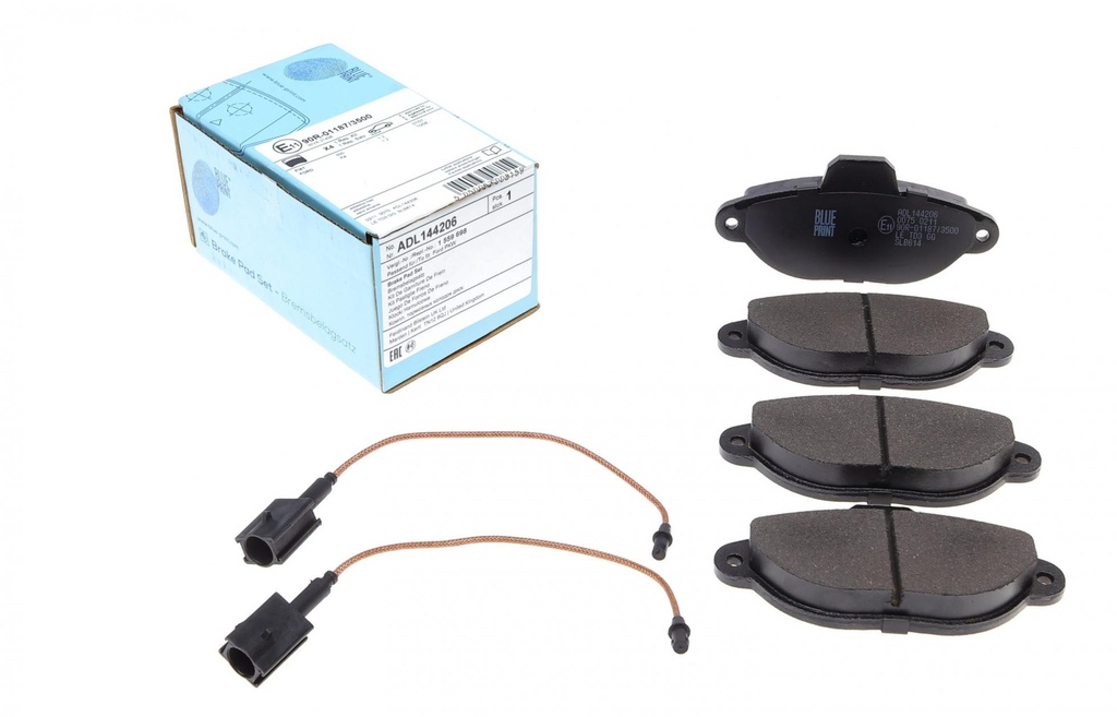 Комплект тормозных колодок передний FIAT PANDA, PUNTO, SEICENTO / 600; FORD KA; LANCIA Y 0.9-1.4 09.93-