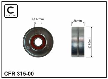 70X17X28 metal Ролик паска приводного Chrysler Voyager 2.5TD 95-01