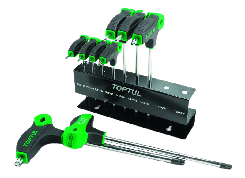 (EN) Handle key wrench set TORX / TORX Tamper, тип: "L" T10, T10H, T15, T15H, T20, T20H, T25, T25H, T27, T27H, T30, T30H, T40, T40H, T45, T45H, T50, T50H, 9 шт