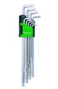 Набір ключів TORX, тип: "L" T10, T15, T20, T25, T27, T30, T40, T45, T50, 9 шт