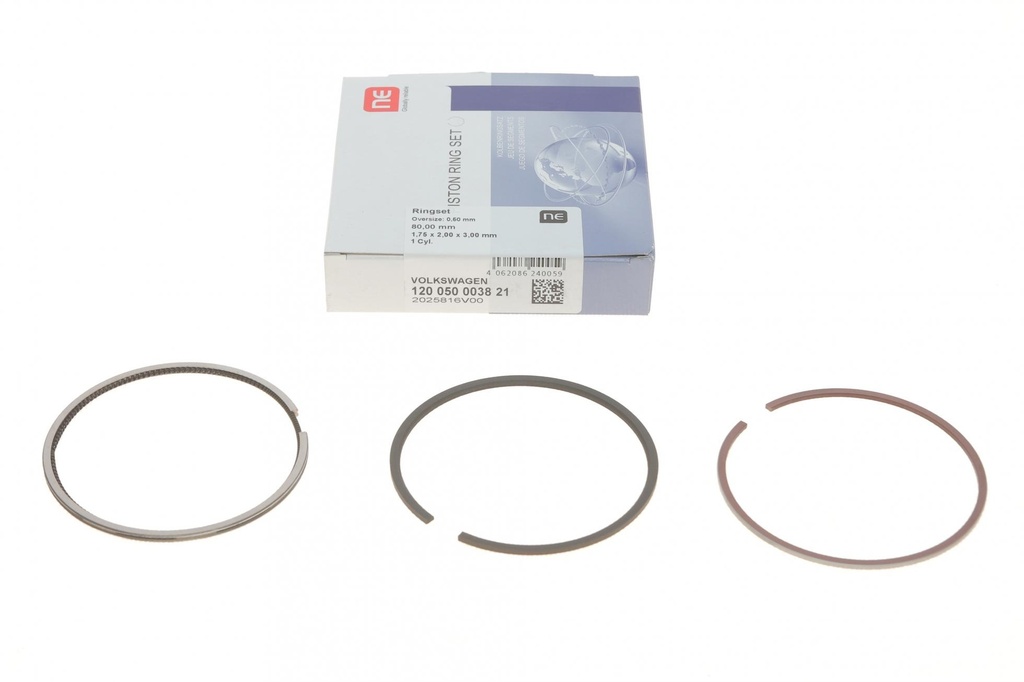 Поршневі кільця VW T4 1.9TD/2.4D 90-03 (80.00mm/+0.5) (1.75-2-3)