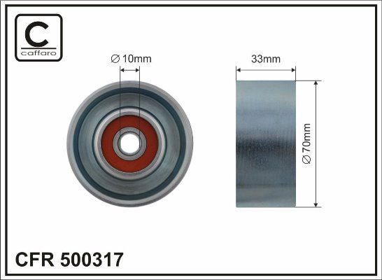 70x10x33 Ролик паска приводного Nissan Juke, Micra, Qashqai, Tiida 1.6 05-