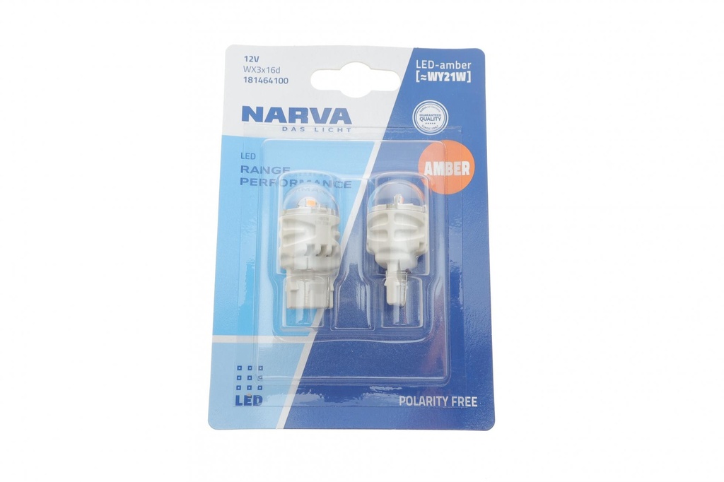 Автолампа WY21W 12V 2.15W WX3x16d LED (жёлтая) (К-кт 2 шт.)