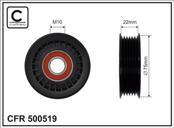 Deflection / Guide Pulley, v-ribbed belt