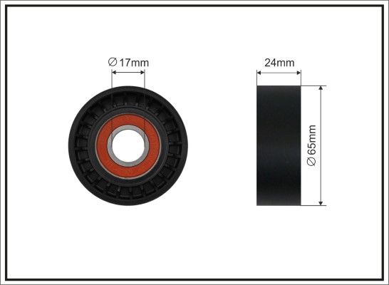 Ролик натяжного механизму поліклинового ремня Volvo S60 II/III/S80 II/S90 II/V40/V60 I/II/V70 III/V90 II/XC40/XC60/II/XC70 II/XC90 II 1.5/2.0 09.13-  65x17x24