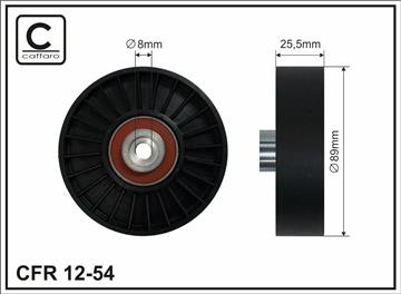 Ролик проміжний поліклинового ремня Volvo 960 II/S90/V90 2.5/2.9 07.94-12.98   90x8x25
