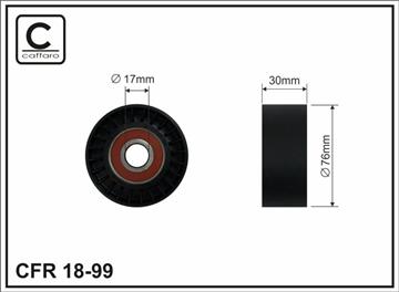 Ролик проміжний поліклинового ремня Cadillac Deville/DTS/Eldorado/Fleetwood/Seville II/SRX/STS/XLR, Chevrolet Alero, Blazer S10 2.4-7.3D 10.87-   76x17x33