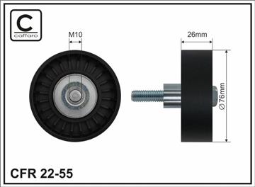 Ролик проміжний поліклинового ремня BMW 5 E60/E61/7 E65/E66/E67/X3 E83 2.2/2.5/3.0 12.01-12.10   76x10x26