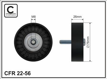 Ролик проміжний поліклинового ремня Volvo S40 I/V40 1.6-2.0 07.95-06.04   76x8x26