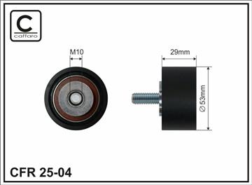 Ролик проміжний ремня ГРМ Alfa Romeo 156/159/166/Brera/Spider, Fiat Bravo I/Croma/Marea/Stilo, Lancia Kappa/SW/Lybra/SW 2.0/2.4/2.4D 08.94-   53x10x29