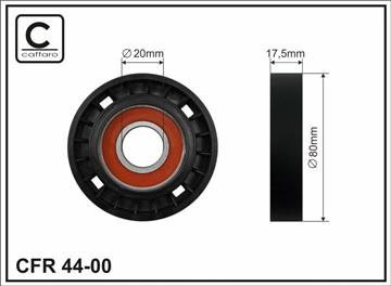 Ролик проміжний поліклинового ремня  Fiat Palio/Punto/Strada 1.7D 01.94-12.06   80x20x17,5