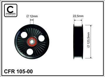 Ролик проміжний поліклинового ремня Chrysler Voyager I/II/III, Dodge Caravan, Jeep Cherokee/Wrangler II 2.4/3.3/3.8 10.89-01.08   126x17x22,5