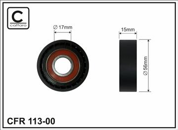 Ролик проміжний поліклинового ремня Cadillac Deville 4.6 99-05   55x17x15