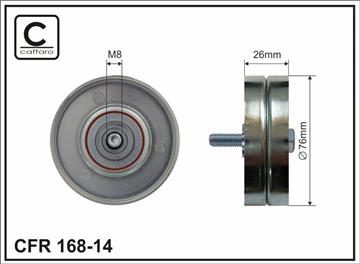 Ролик проміжний поліклинового ремня Volvo S40 I/V40 1.6-2.0 07.95-06.04   76x8x26