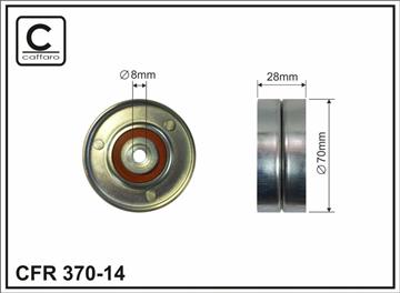 Ролик проміжний поліклинового ремня Seat Arosa, Skoda Favorit/Felicia I/II/Octavia I, VW Caddy II/Lupo/Polo 1.0-1.9D 12.92-07.05   70x8x28