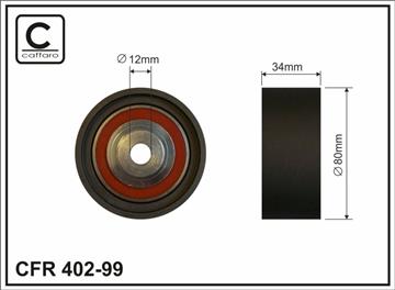 Ролик проміжний ремня ГРМ Audi A3/Coupe, Seat Altea/XL/Leon/Toledo III, Skoda Octavia II/Superb II, VW Golf Plus/V/Jetta III/Passat/Touran 2.0D/2.8 09.91-   80x12x34