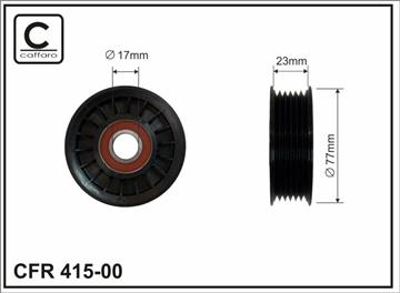 Ролик натяжного механізму поліклинового ремня Cadillac Escalade, Chevrolet Avalanche/1500/Tahoe, Hummer H2/H2 SUT/H3, Isuzu Ascender 4.8-6.2ALK 12.99-   77x17x23