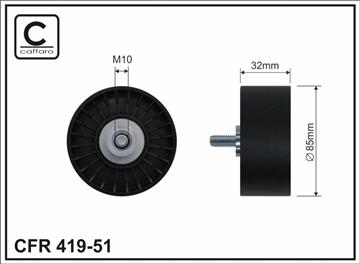 Ролик проміжний поліклинового ремня BMW 5 E60/E61/6 E63/E64/7 E65/E66/E67 2.5D/3.0D 09.02-12.10   85x10x32