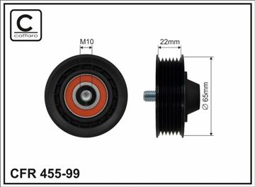 Ролик проміжний поліклинового ремня Fiat Grande Punto, Ford C-Max/Focus C-Max/Focus II, Opel Astra H/H GTC/Signum/Vectra C 1.8D/1.9D/2.0D 04.04-   65x8x22,5