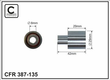 Ролик проміжний ремня ГРМ Audi A3, Seat Cordoba/Vario/Ibiza II/Inca/Leon/Toledo II, Skoda Octavia I, VW Bora/Caddy II/Golf IV/New Beetle/Polo 1.9D 02.93-03.10   29x8x29