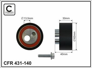 Ролик натяжного механізму ремня ГРМ Citroen C5 I/II/C8/Jumper/Jumpy, Fiat Scudo/Ulysse, Peugeot 406/607/807/Boxer/Expert 2.0D/2.2D 05.99-   60x13,5x30