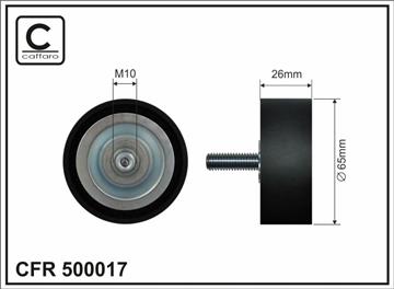 Ролик натяжного механізму поліклинового ремня BMW 1 F20/F21/2 F22/F87/3 E90/E91/E92/E93/F30/F80/F31/F34/4 F32/F82/F33/F83 1.6D/2.0D/3.0D 12.04-   60x10x26