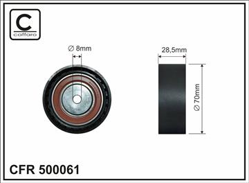 Ролик натяжного механізму поліклинового ремня BMW 5 E34/7 E32/E38/8 E31 3.0/4.0 04.92-11.01   70x8x28,5