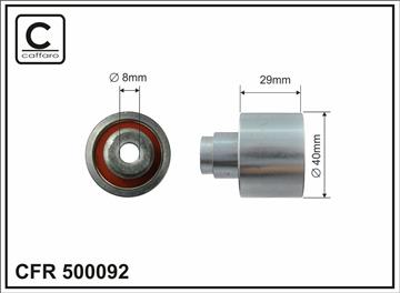 Ролик проміжний ремня ГРМ Audi A1/A3/A4/Allroad/A5/A6/Q2/Q3/Q5/TT, Seat Alhambra/Altea/XL/Arona/Ateca/Exeo/ST/Ibiza IV/IV ST 1.2D/1.6D/2.0D 05.03-   40x8x29