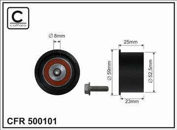 Ролик проміжний ремня ГРМ Chevrolet Lacetti/Nubira, Opel Astra G/H/H GTC/Combo/Corsa C/Meriva A/Signum 1.4-1.8 02.98-   52,5x8x23