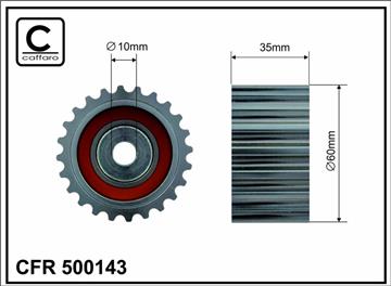 Ролик проміжний ремня ГРМ Subaru Forester/Impreza/Legacy I/II/III/IV/V/Outback 1.5-2.5 01.89-   60x10x35