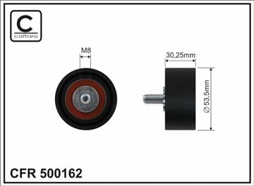 Ролик проміжний поліклинового ремня Mercedec C T-Model S203/S204/W203/W204/CLK A209/CLK C209/CLS C218/C219/X218 3.0D-6.0 03.99-   54x8x30,25