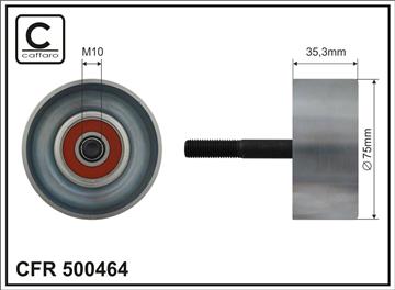 Ролик проміжний поліклинового ремня Nissan Altima/Murano II/Teana II 2.5/3.5 10.06-09.14   75x10x35,3