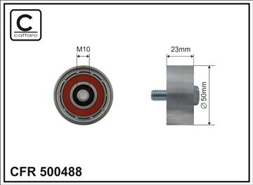 Ролик проміжний поліклинового ремня Hyundai I10/I20/Active, Kia Picanto 1.0/1.0LPG/1.4 01.11-   50x10x23
