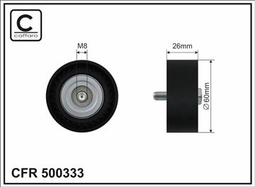 Ролик проміжний поліклинового ремня Mercedes A W176/B W246/W242/CLA C117/X117/GLA X156, Land Rover Freelander 2/Range Rover Evoque 1.8D/2.0/2.2D 06.11-   60x8x26