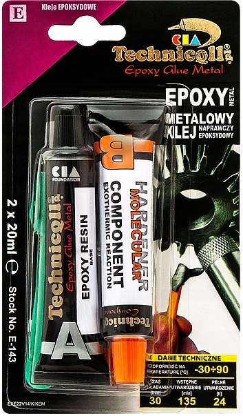 Technicqll E-143 Клей епоксидний металевий 2x20ml тюбик