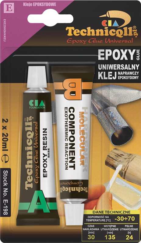 Technicqll E-198 Клей епоксидний універсальний 2x20ml тюбик