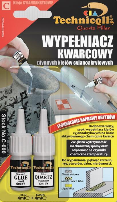 Technicqll C-000 Клей секундний ціаноакриловий кварцовий наповнювач 4ml+4ml флакон