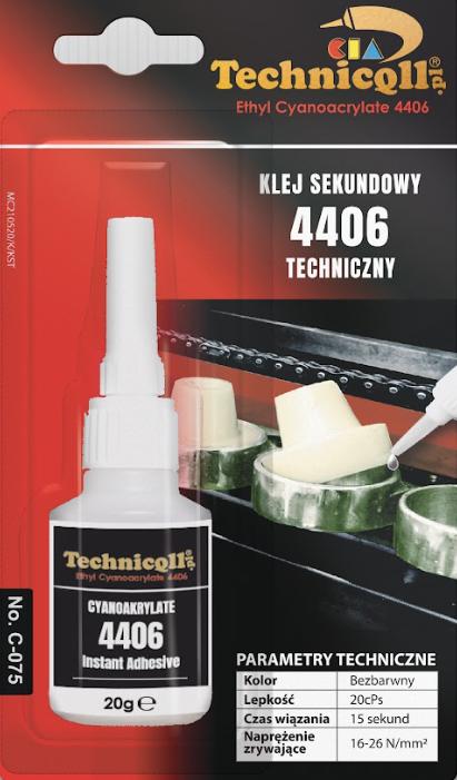 Technicqll C-075 Клей секундний технічний ціаноакриловий 20g флакон