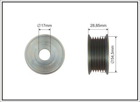 Шків генератора Citroen Berlingo/С1 I/C3 I/C4 I/C5 I/C8/Xsara