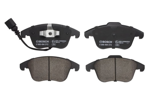 [0 986 494 372] Колодки тормозные (передние) Audi Q3 11-18/VW Passat Tiguan 07-18/Sharan 10-(+датчик)