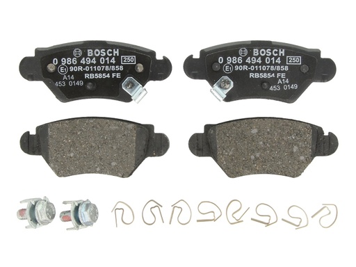 [0 986 494 014] Колодки тормозные (задние) Opel Astra G/Zafira A 98-09