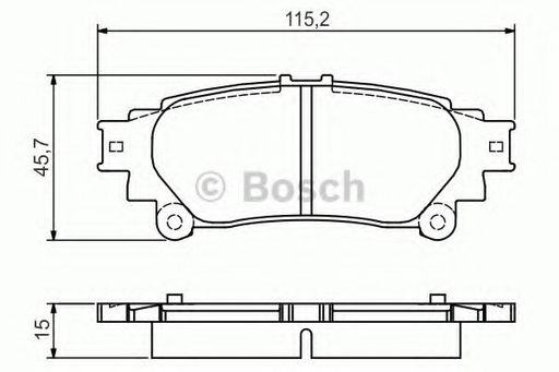 [0 986 495 174] Колодки гальмівні (задні) Lexus RX 08-15/Toyota Prius 11-