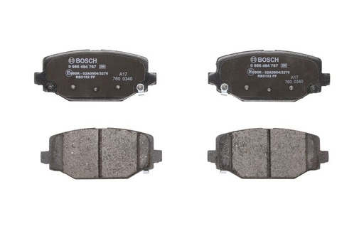 [0 986 494 767] Колодки тормозные (задние) Chrysler Grand Voyager 07-/Fiat Freemont 11-