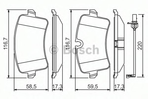 [0 986 494 488] Колодки гальмівні (задні) Audi A4/A5/A6/A7 10-/Porsche Macan 14-