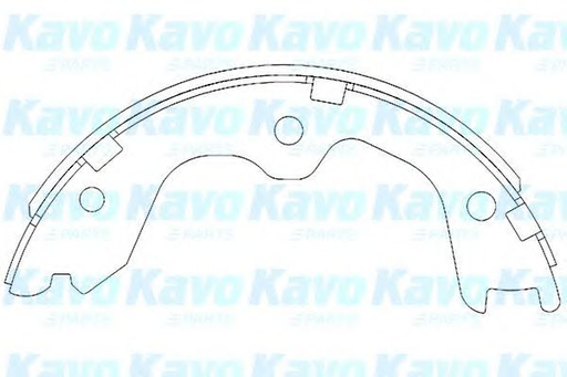 [KBS-7408] Колодки тормозные (задние) Nissan Teana 03- (барабанные) (171.4x32.5)