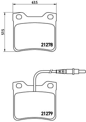 [0321.02] Колодки тормозные (задние) MB Vito (W638) TDI 96- (Ate)/(с датчиками)/PEUGEOT 605