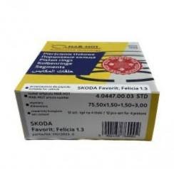 [4.0447.00.03] Кільця поршневі Skoda Favorit Felicia 1.3 STD - 75,50x1,50+1,50+3,00 STD Комплект
