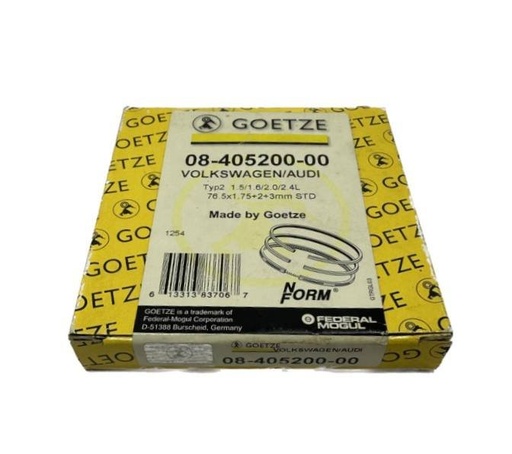 [08-405200-00] Кольца поршневые 76.5 STD 1.75-2-3 VW/Audi 1.6D/2.0D/2.4D ( к-т на 1 цил.)