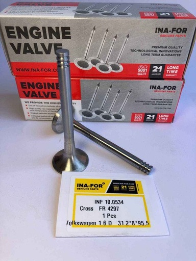 [INF10.0534] Клапан выпускной для Volkswagen 1,6 Tdi 1,9 Tdi 2,4 Tdi 2,5 Tdi 31,2*8*95,5