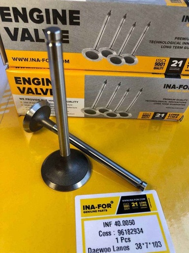 [INF40.0050] Клапан Впускной Daewoo Lanos  38*7*103